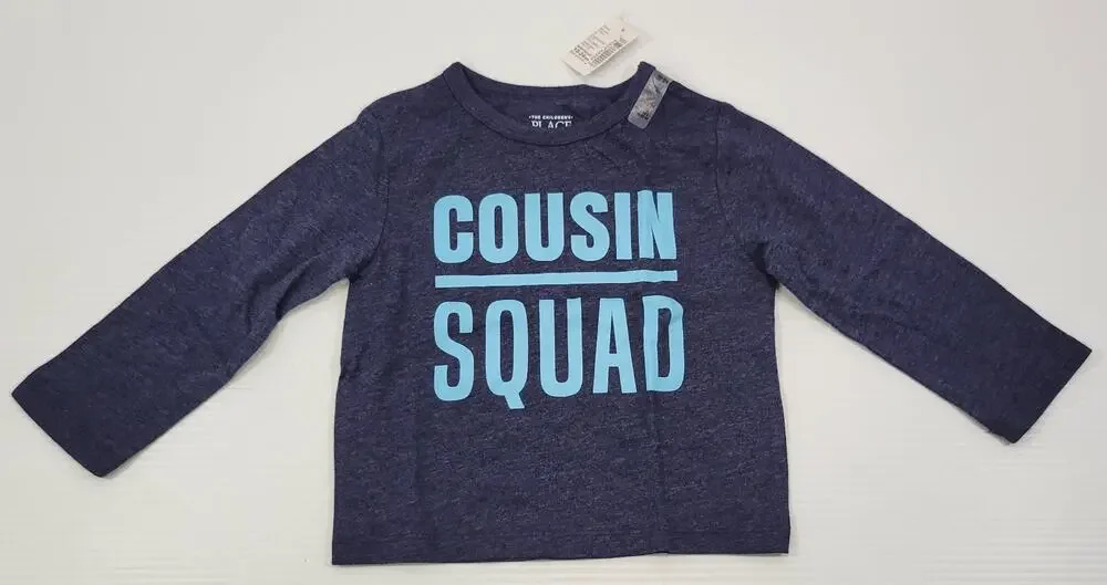 G) The Children's Place Boys Cousin Squad Navy Blue T-Shirt 18-24 M/M